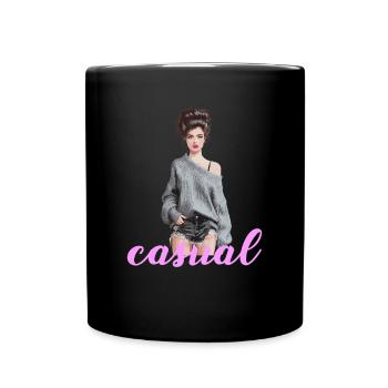 Casual look with style and confidence - Full Colour Mug - black - Front