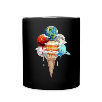 Planet Cream Cosmic One Ball - Full Colour Mug - black - Front