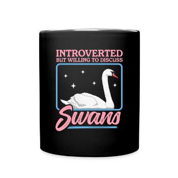 Schwäne Schwan Schwanenliebhaber Geschenk - Tasse einfarbig - Schwarz - Vorne