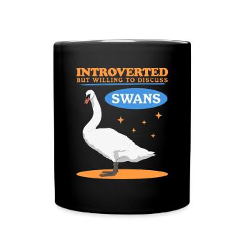 Schwäne Schwan Schwanenliebhaber Geschenke - Tasse einfarbig - Schwarz - Vorne