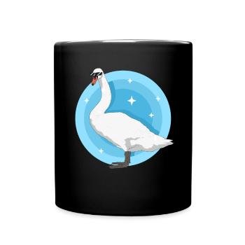Schwan Schwäne Schwanenliebhaber Geschenke - Tasse einfarbig - Schwarz - Vorne