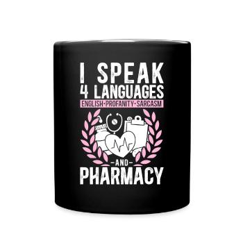Pharmacy Tech Technician - Tasse einfarbig - Schwarz - Vorne