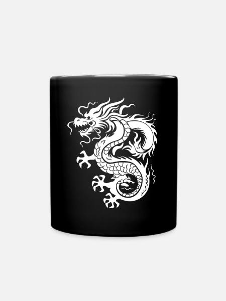Dragon Fantaisie Magie Mysticisme Mythologie Art - Mug uni - noir