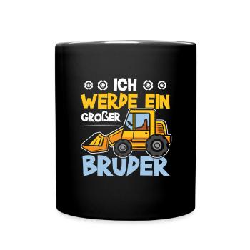 Nachwuchs Verkünden | Ich Werde Großer Bruder 2027 - Tasse einfarbig - Schwarz - Vorne
