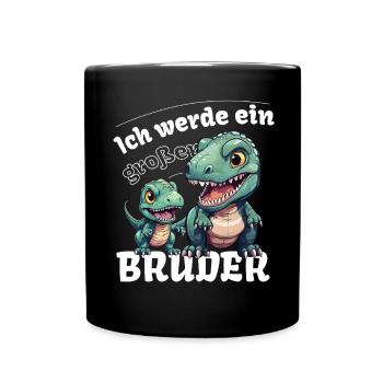 Nachwuchs Verkünden | Ich Werde Großer Bruder 2027 - Tasse einfarbig - Schwarz - Vorne