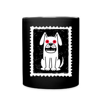 Geister Hund - Tasse einfarbig - Schwarz - Vorne