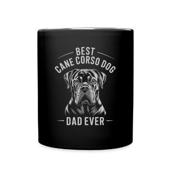 Best Cane Corso Dog Dad Ever - Tasse einfarbig - Schwarz - Vorne