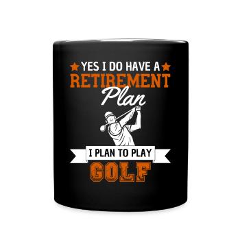 Rentenplan Golf spielen Golf Ruhestand - Tasse einfarbig - Schwarz - Vorne