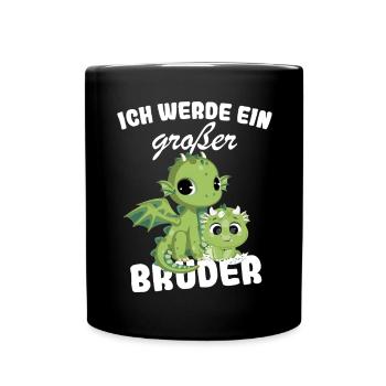 Nachwuchs Verkünden | Ich Werde Großer Bruder 2027 - Tasse einfarbig - Schwarz - Vorne