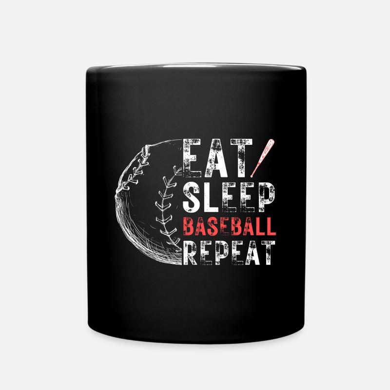 Baseball Fan Spruch Baseballteam - Tasse einfarbig - Schwarz