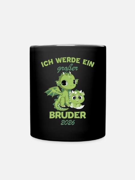 Nachwuchs Verkünden | Ich Werde Großer Bruder 2026 - Tasse einfarbig - Schwarz