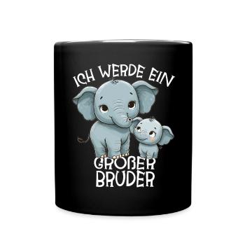 Nachwuchs Verkünden | Ich Werde Großer Bruder 2027 - Tasse einfarbig - Schwarz - Vorne