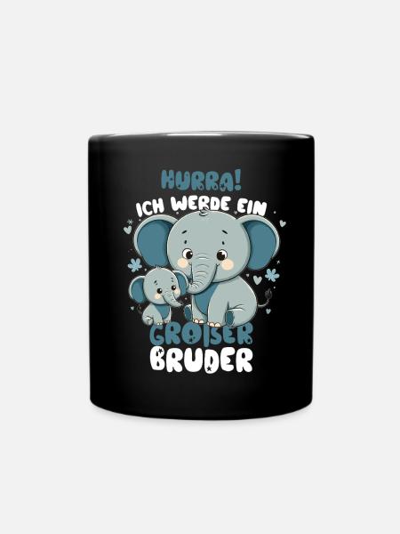 Nachwuchs Verkünden | Ich Werde Großer Bruder 2027 - Tasse einfarbig - Schwarz