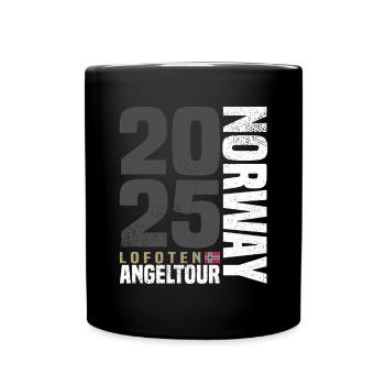 Lofoten Norwegen Angeltour 2025 - Tasse einfarbig - Schwarz - Vorne