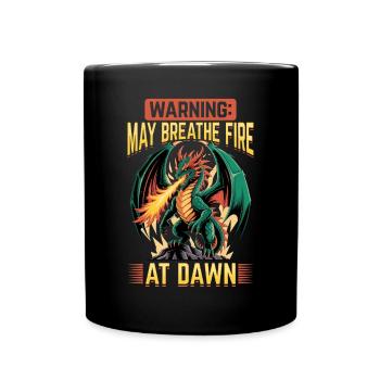 Fantasy Dragon Mythical Creatures - Full Colour Mug - black - Front