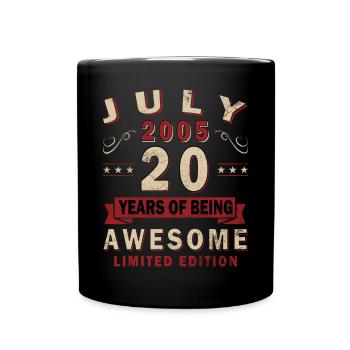2005 Jahrgang Vintage Geburtstag Retro Geschenk - Tasse einfarbig - Schwarz - Vorne