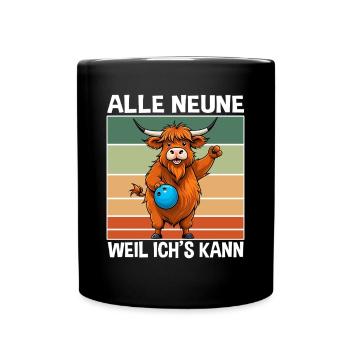 Tenue de bowling drôle dire bowling sport design - Mug uni - noir - Devant