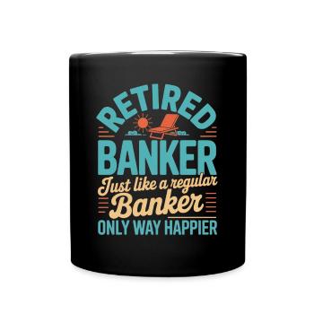 Banquier Retraité Banquier - Mug uni - noir - Devant