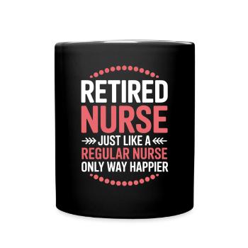 Infirmière Aide-soignante à la retraite - Mug uni - noir - Devant