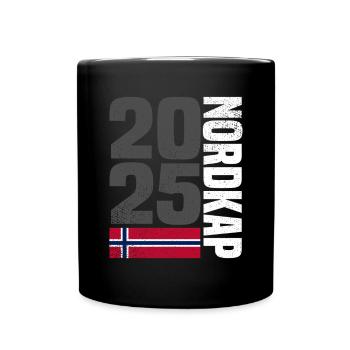 Nordkap Norwegen Angeltour 2025 - Tasse einfarbig - Schwarz - Vorne