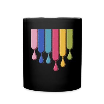 Colorful Colors Drop Blend Art - Full Colour Mug - black - Front