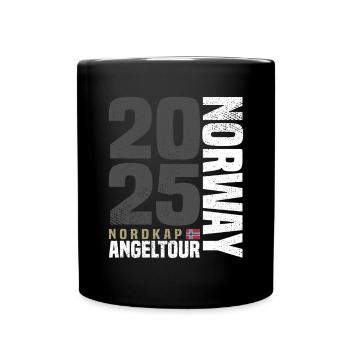 Norway Nordkap Angeltour 2025 - Tasse einfarbig - Schwarz - Vorne