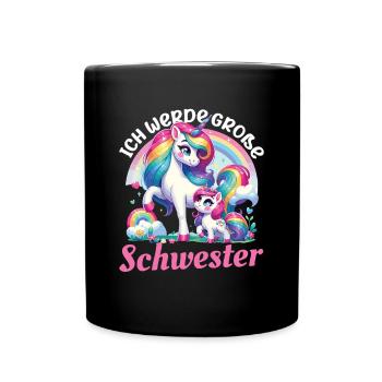 Announcing offspring I'm going to be a big sister in 2026 - Full Colour Mug - black - Front