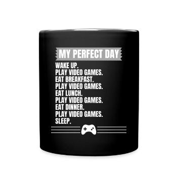 Gaming design for gamer fans - Full Colour Mug - black - Front