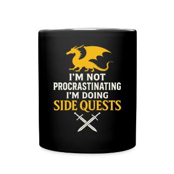 SideQuests Dragon Gamer Kleidung - Tasse einfarbig - Schwarz - Vorne