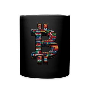 Bitcoin Design for BTC Fans - Full Colour Mug - black - Front