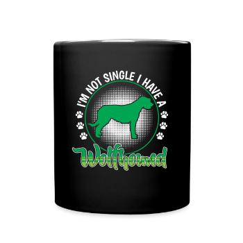 Ich habe einen Irischer Wolfshund - Tasse einfarbig - Schwarz - Vorne
