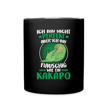 Kakapo ist flauschig Neuseeland Kakapo - Tasse einfarbig - Schwarz - Vorne