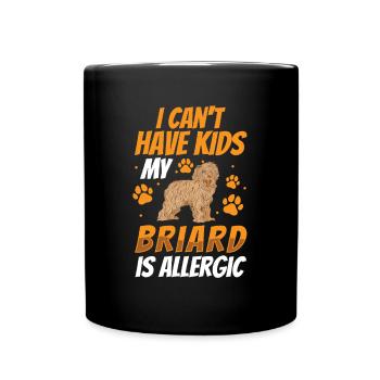 Briard is allergic to Berger de Brie - Full Colour Mug - black - Front