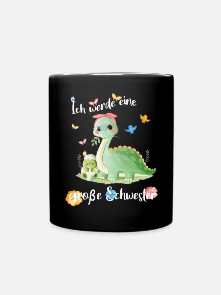 Nachwuchs Verkünden Ich Werde Große Schwester 2026 - Tasse einfarbig - Schwarz