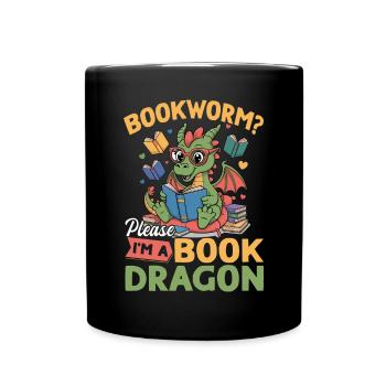 Fantasy Book reading Mythical Creatures - Tasse einfarbig - Schwarz - Vorne