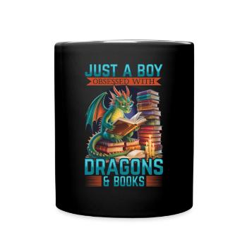 Fantasy Book reading Mythical Creatures - Tasse einfarbig - Schwarz - Vorne