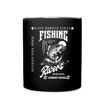 Final Cast Legend – Trophy Angler Tee - Full Colour Mug - black - Front