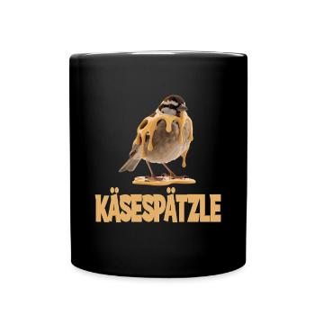 Käsespätzle Vogel Illustratif Humoristique - Mug uni - noir - Devant