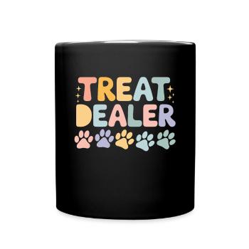 Treat Dealer Pfoten Pastell Farben - Tasse einfarbig - Schwarz - Vorne