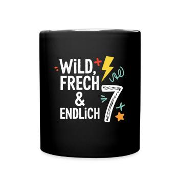 Sauvage, effronté et enfin 7 ans 7e anniversaire - Mug uni - noir - Devant