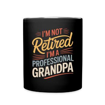 Drôle de grand-père disant grand-père à la retraite - Mug uni - noir - Devant