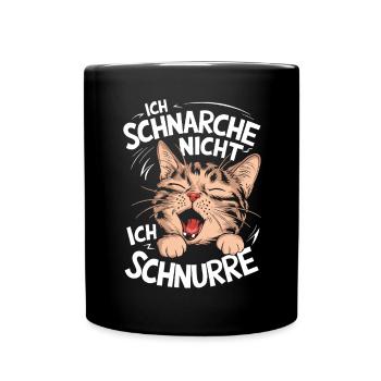 I don't snore, I purr - Funny cats - Full Colour Mug - black - Front