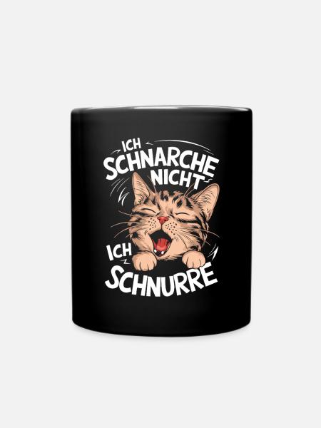 I don't snore, I purr - Funny cats - Full Colour Mug - black