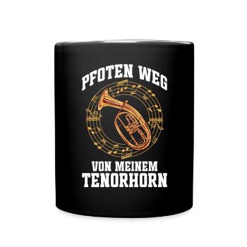 Pfoten weg von meinem Tenorhorn für Tenorhornisten - Tasse einfarbig - Schwarz - Vorne