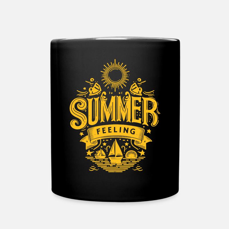 ÉTÉ Sensation jaune Graphique - Mug uni - noir