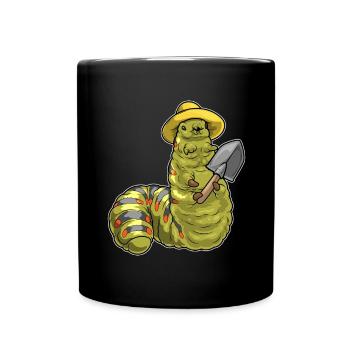 Chenille Jardinier Pelle Jardin - Mug uni - noir - Devant