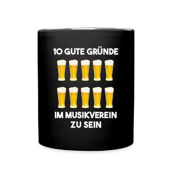 Musikverein Spruch Schützenfest Kapelle Bier Musik - Tasse einfarbig - Schwarz - Vorne