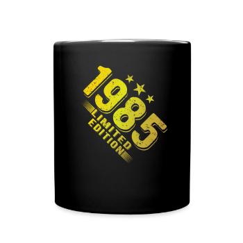 1985 Lustiges Geburtstagsgeschenk 40. Geburtstag - Tasse einfarbig - Schwarz - Vorne