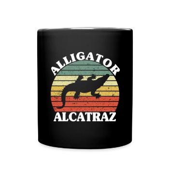 Funny Meme Alligator Alcatraz - Full Colour Mug - black - Front