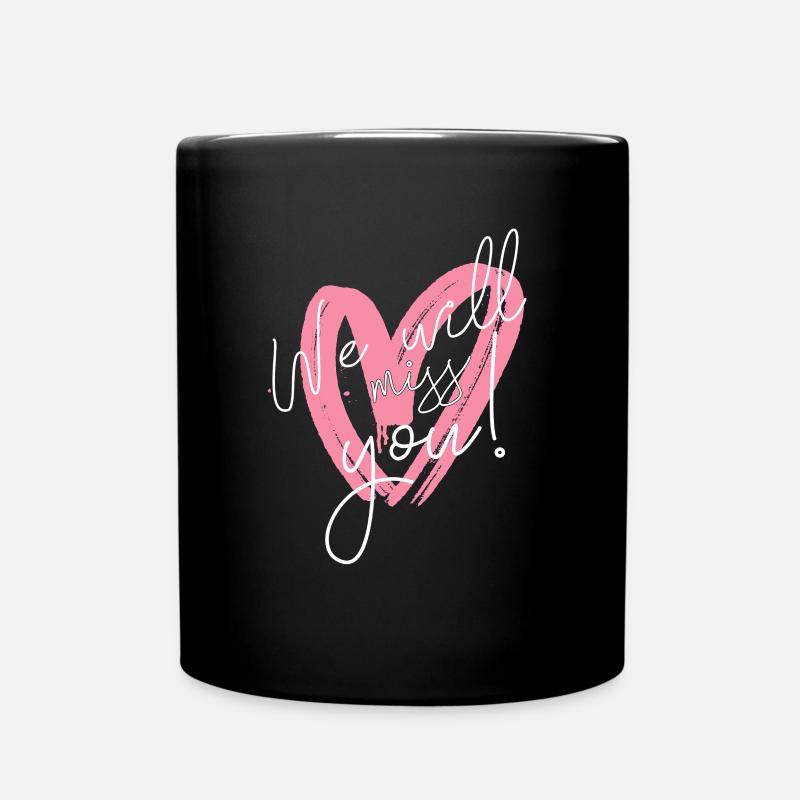 Tu vas nous manquer - Abschied Spruch Herz Vermissen - Mug uni - noir